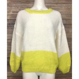 Elodie Colorblock Knit Sweater Pullover Loose